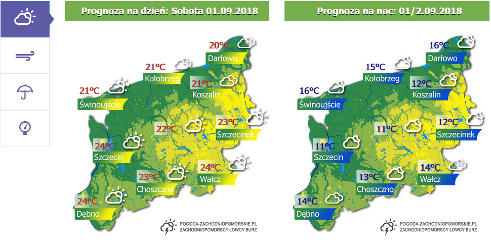 Przed nami pogodny i dość ciepły weekend (01-02.09.2018)