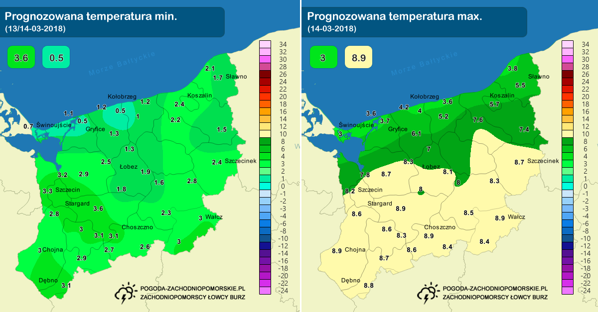 Prognoza pogody na środę (14.03.2018)