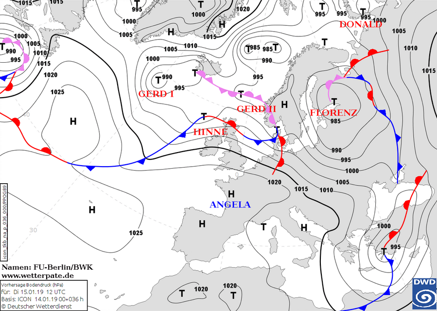 Prognoza pogody na wtorek 15.01.2019 oraz na noc z wtorku na środę