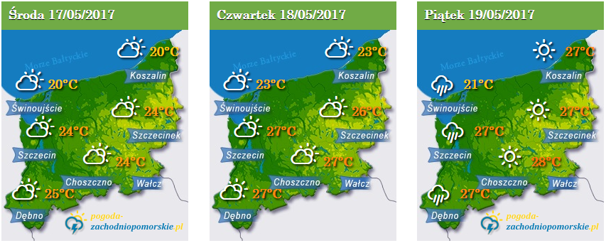 W NAJBLIŻSZYCH DNIACH LETNIE TEMPERATURY, ALE POD KONIEC TYGODNIA NIE WYKLUCZONE GWAŁTOWNE BURZE