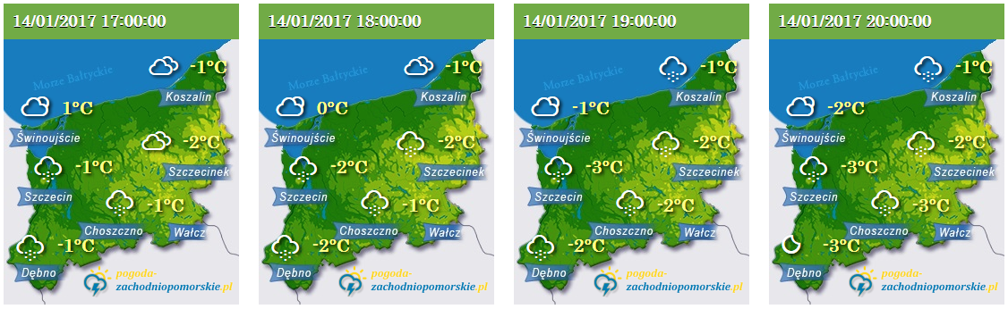 Prognoza na sobotę 14.01.2017