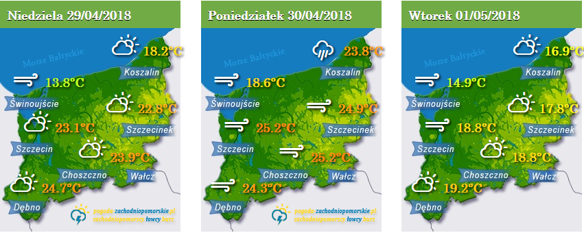 Majówka 2018 prognoza pogody na najbliższe 7 dni.