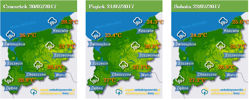 Tygodniowa prognoza pogody (17 – 23.07.2017) Przed nami zdecydowana poprawa pogody.