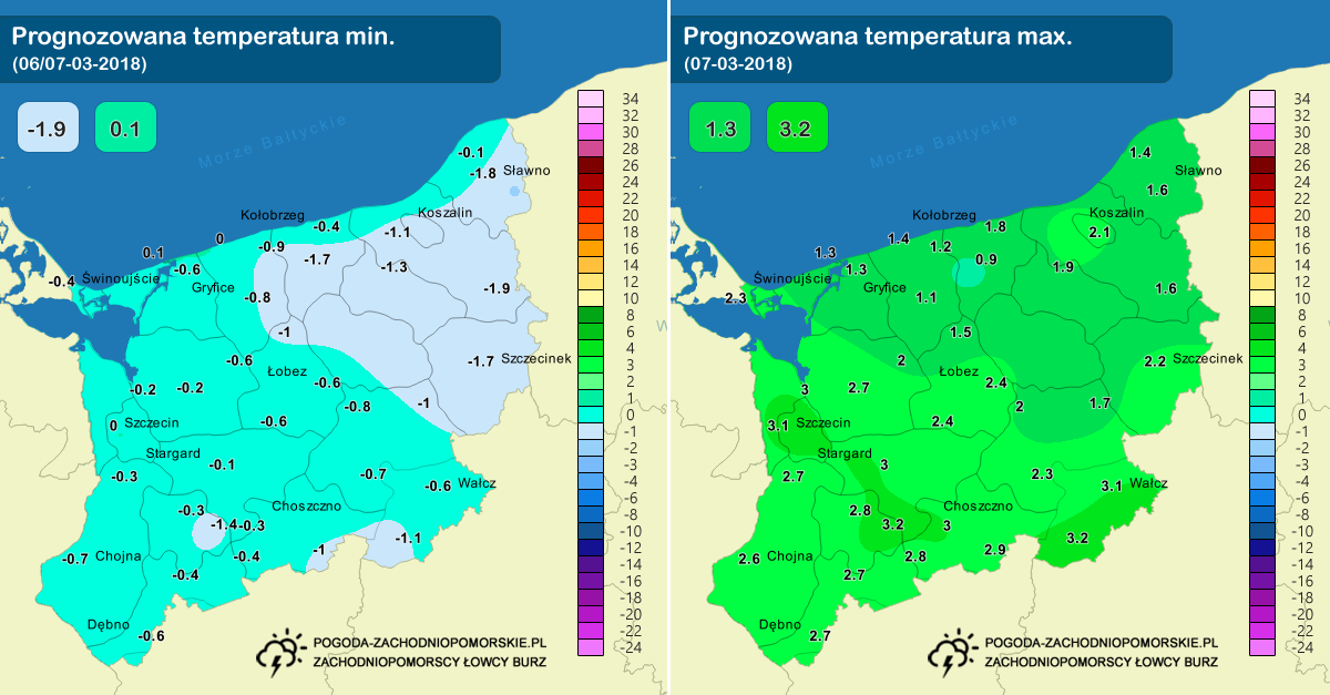 Prognoza pogody na środę (07.03.2018)