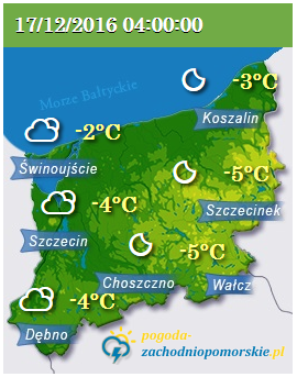 Najbliższa noc mroźna w dzień nie wykluczone opady marznące.