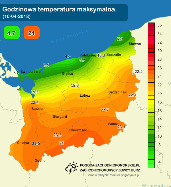 Ogromna różnica temperatur.