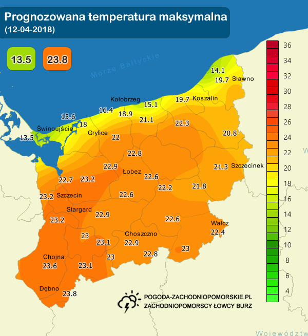 Przed nami kolejne ocieplenie. Prognoza na czwartek (11.04.2018)