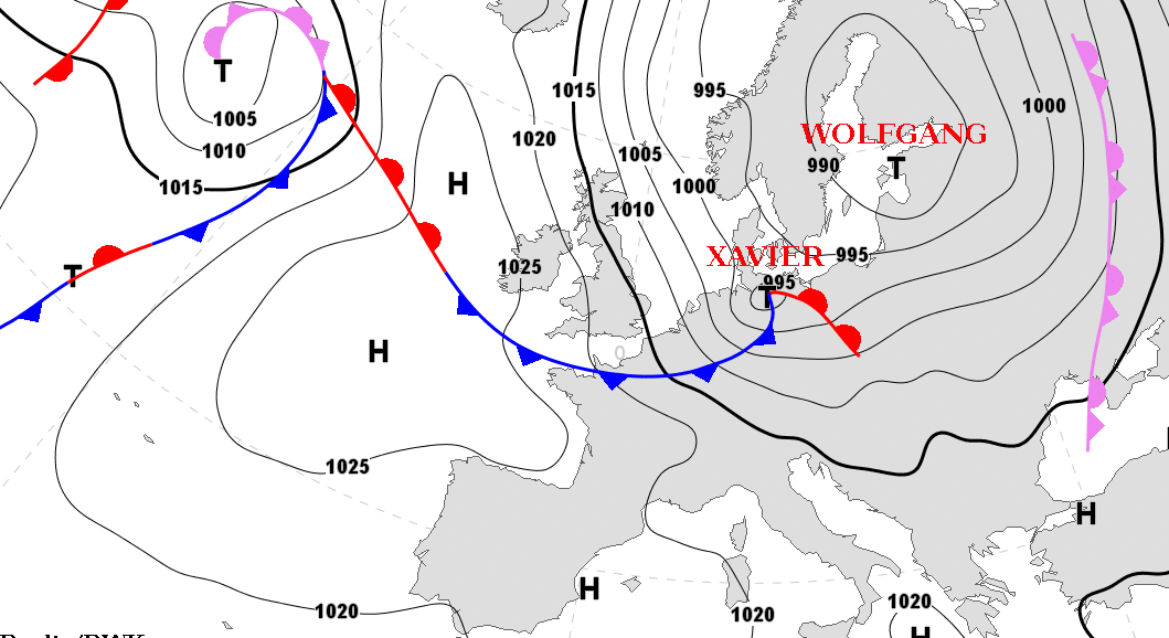 Dynamiczny układ niskiego ciśnienia umiarkowanych szerokości geograficznych