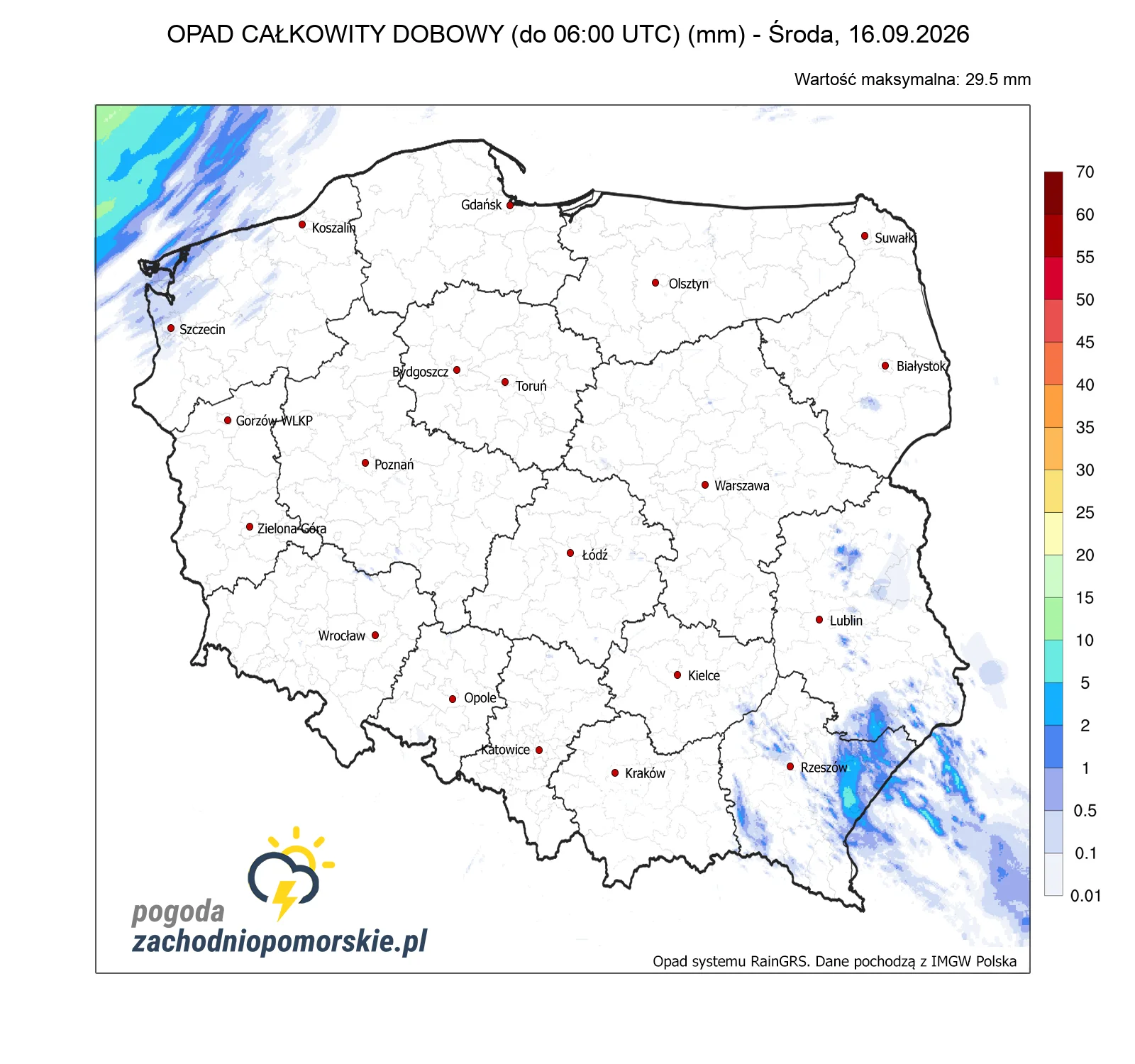 Mapa opadów