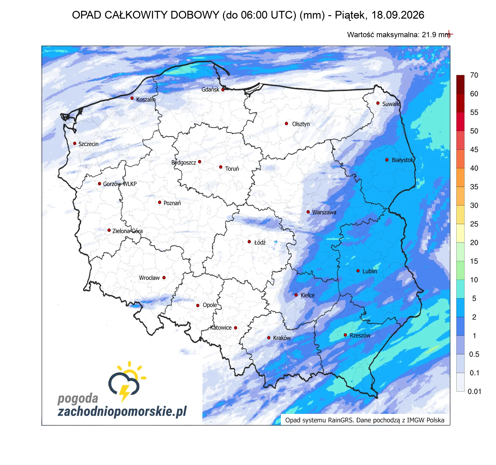 Mapa opadów