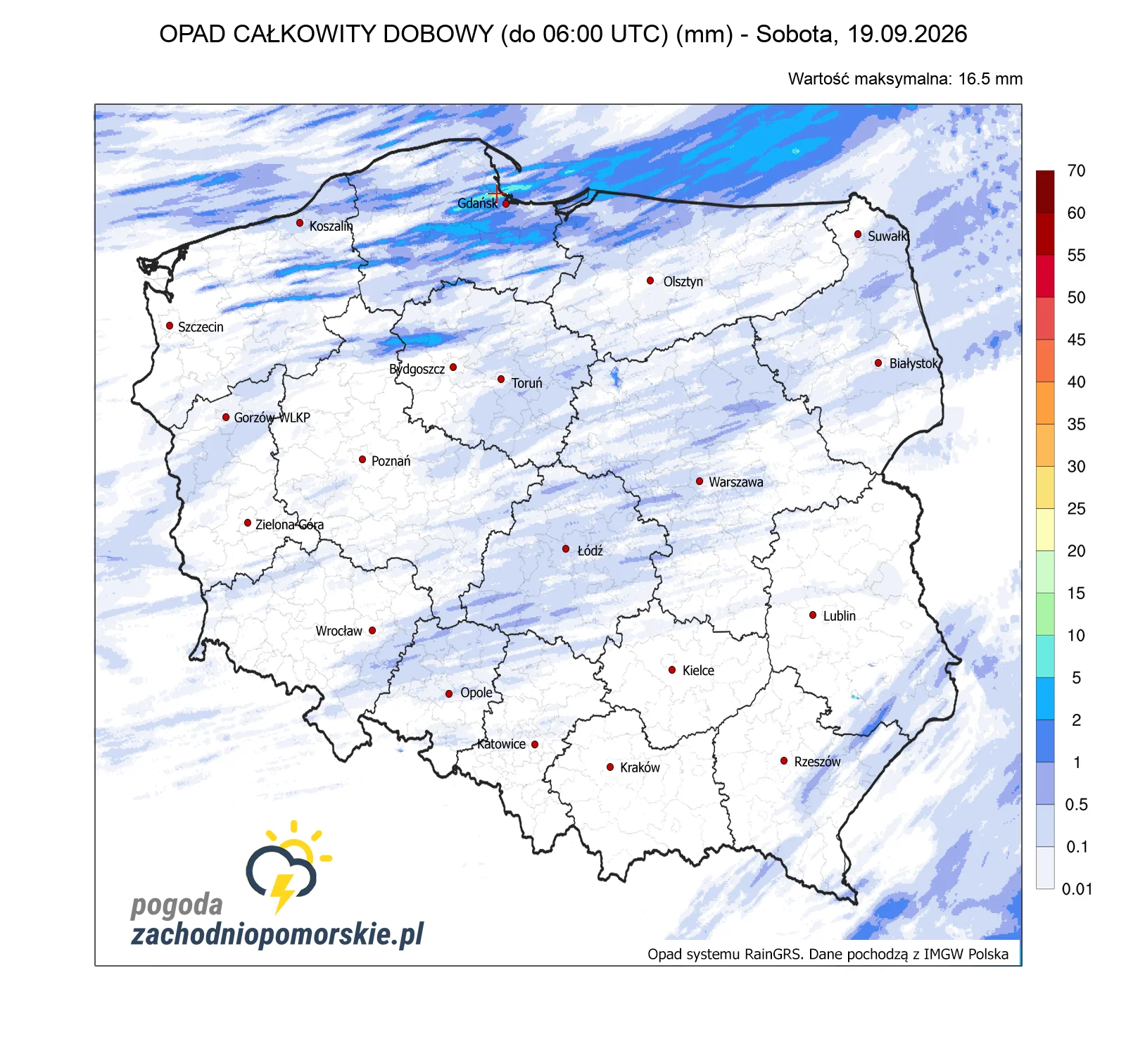 Mapa opadów