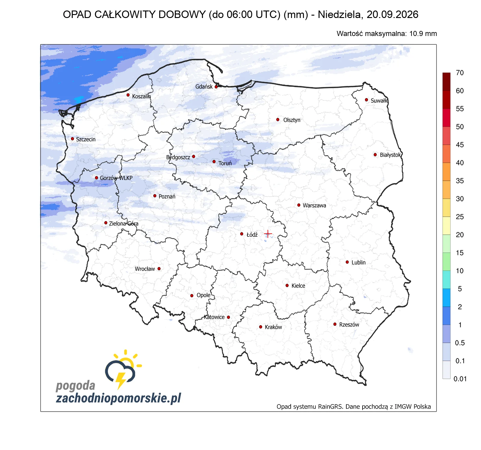 Mapa opadów