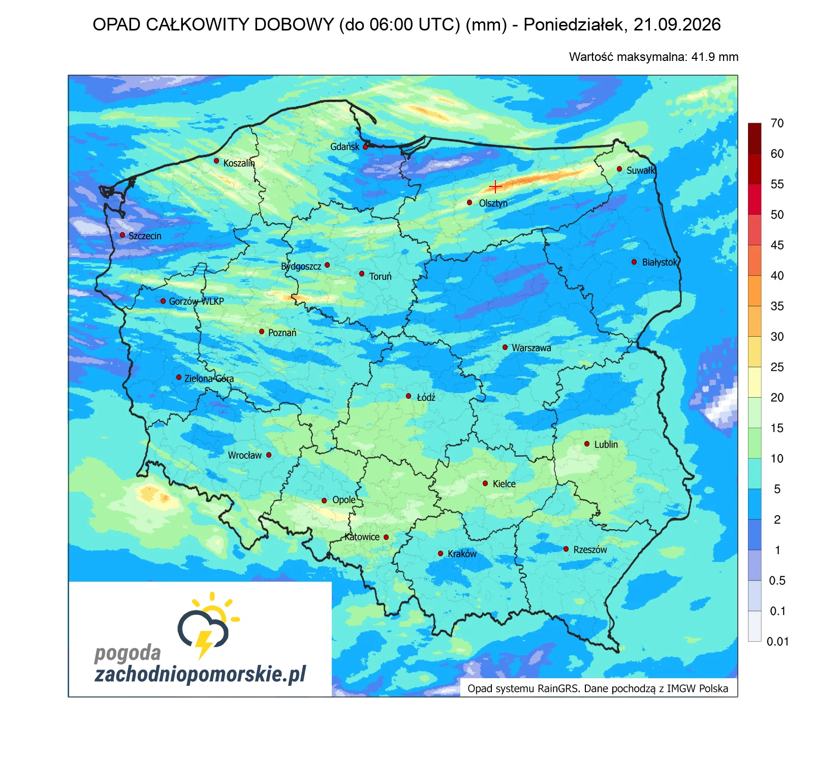 Mapa opadów