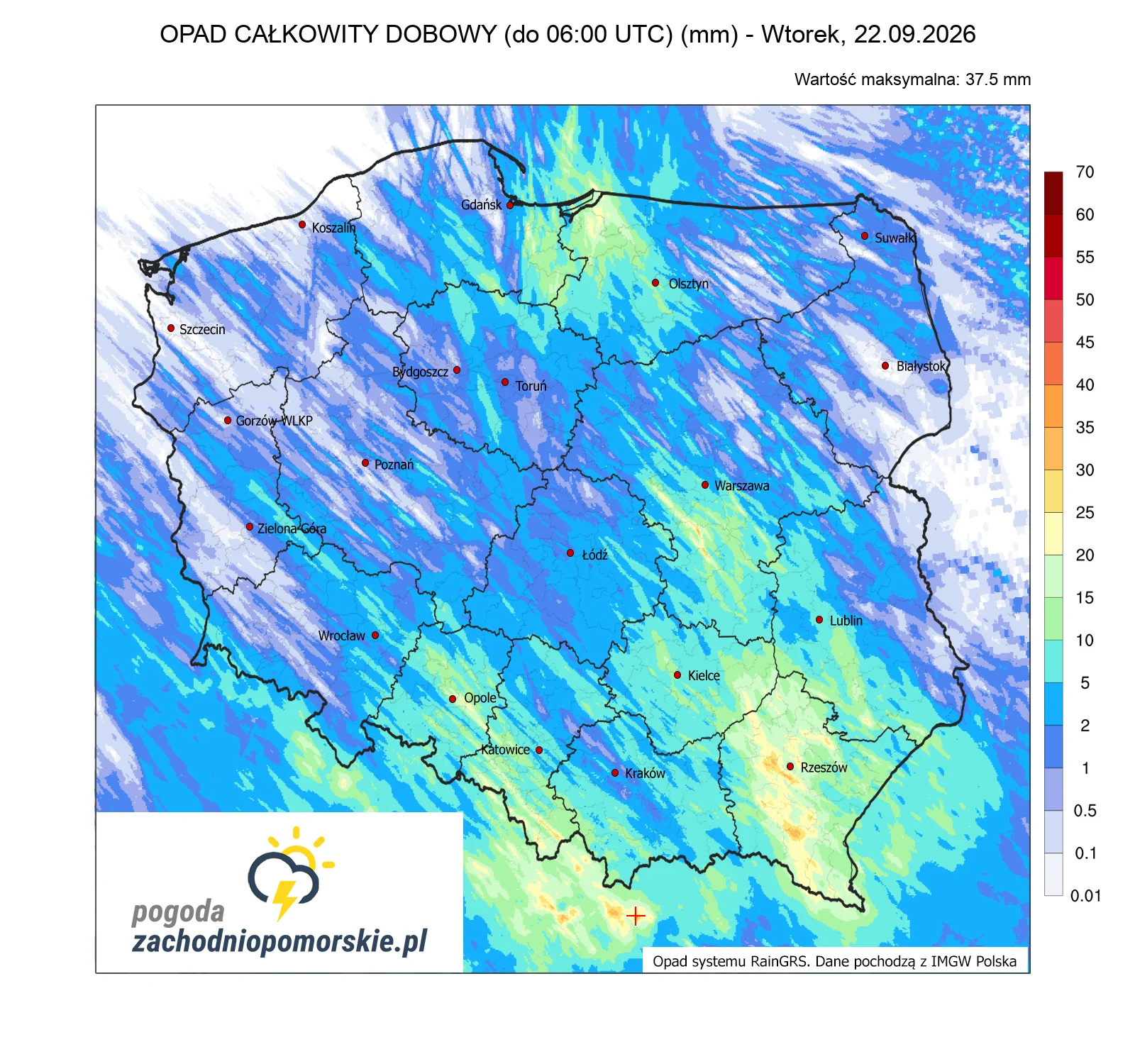 Mapa opadów