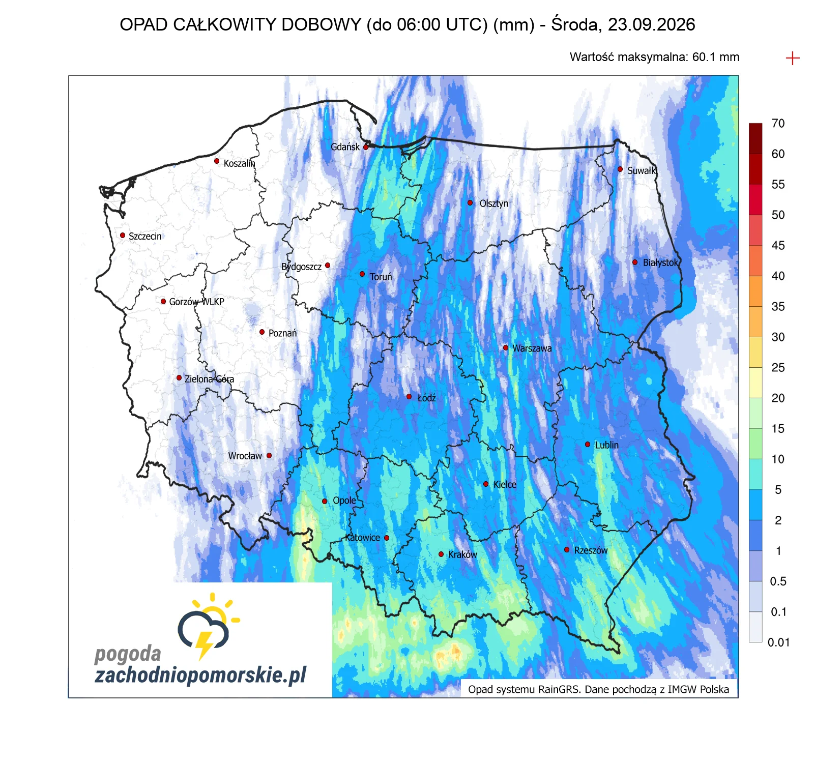 Mapa opadów