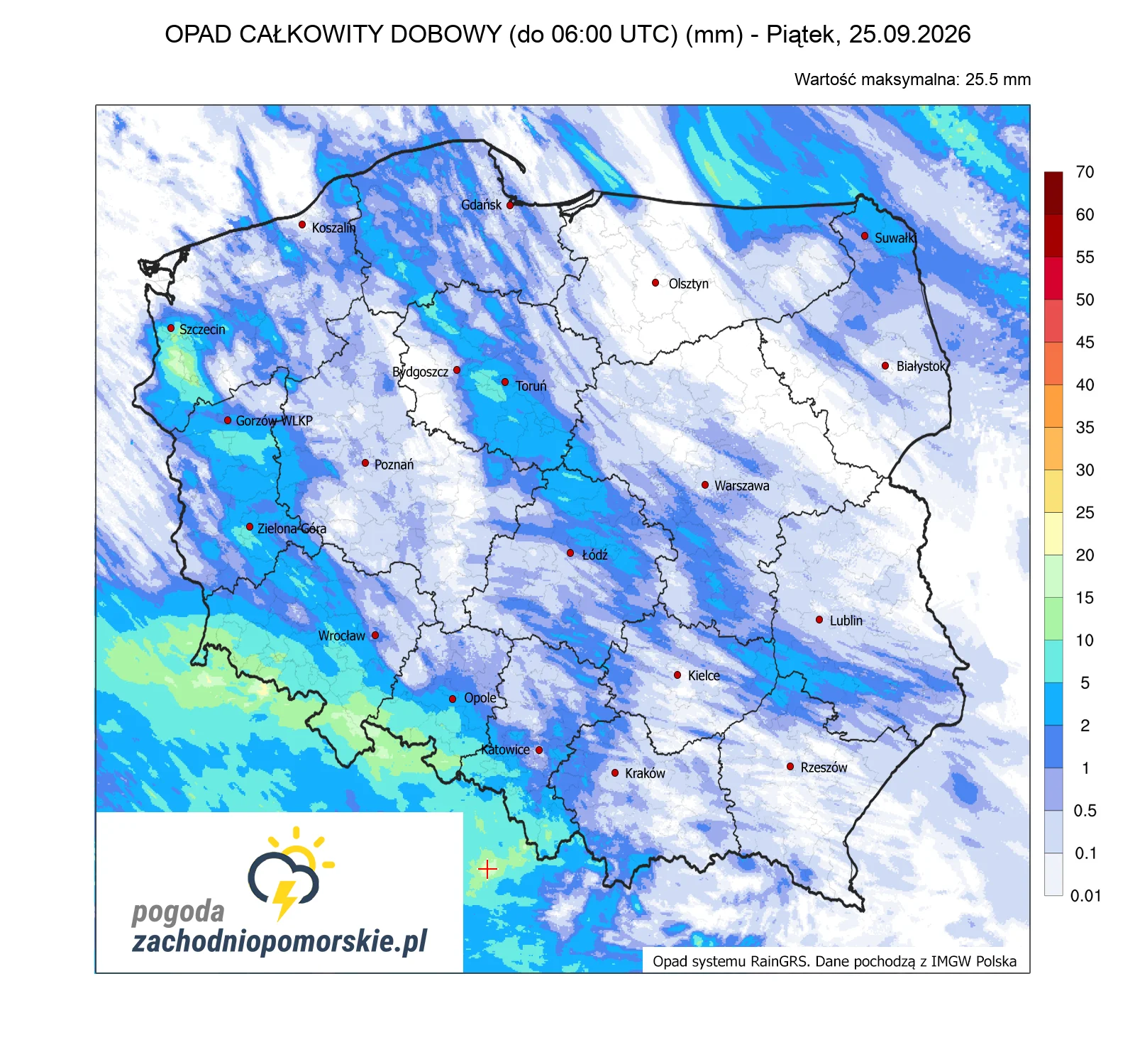 Mapa opadów