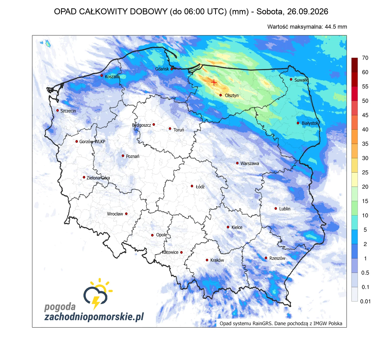 Mapa opadów
