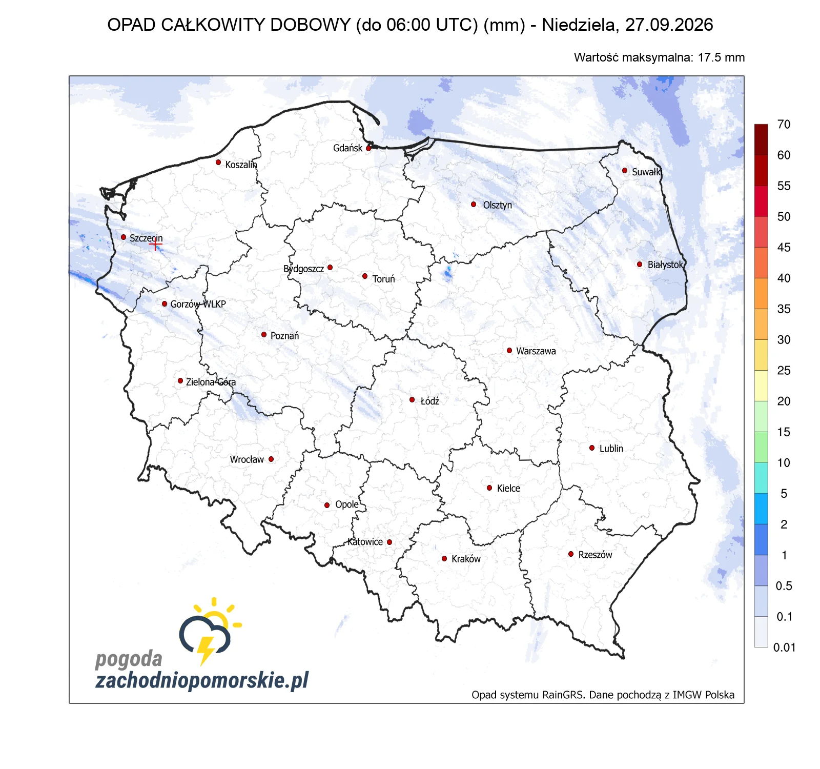 Mapa opadów