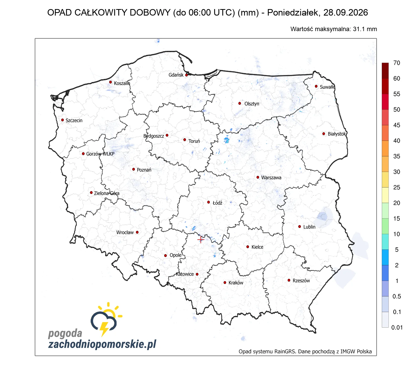 Mapa opadów
