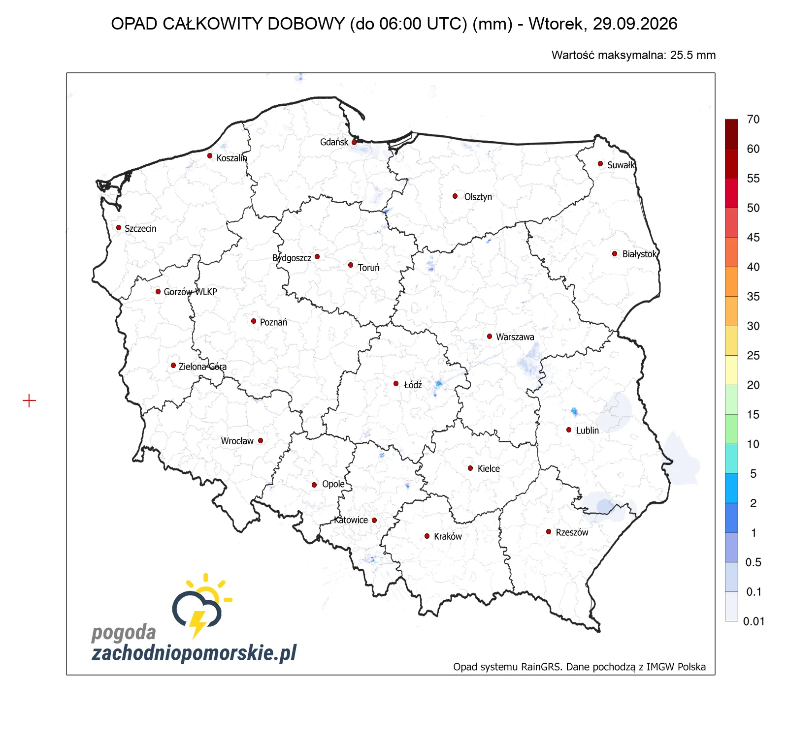 Mapa opadów