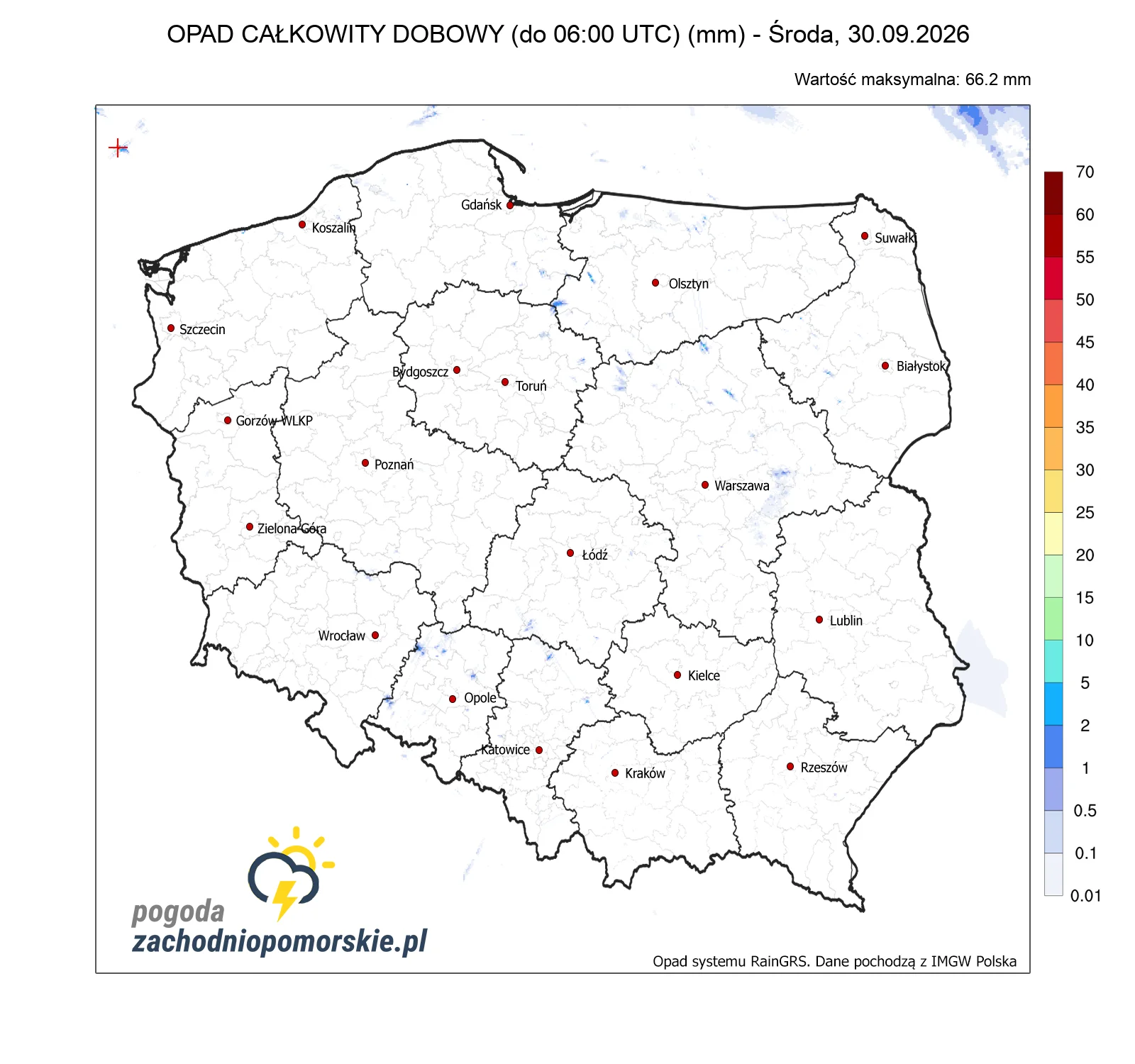 Mapa opadów
