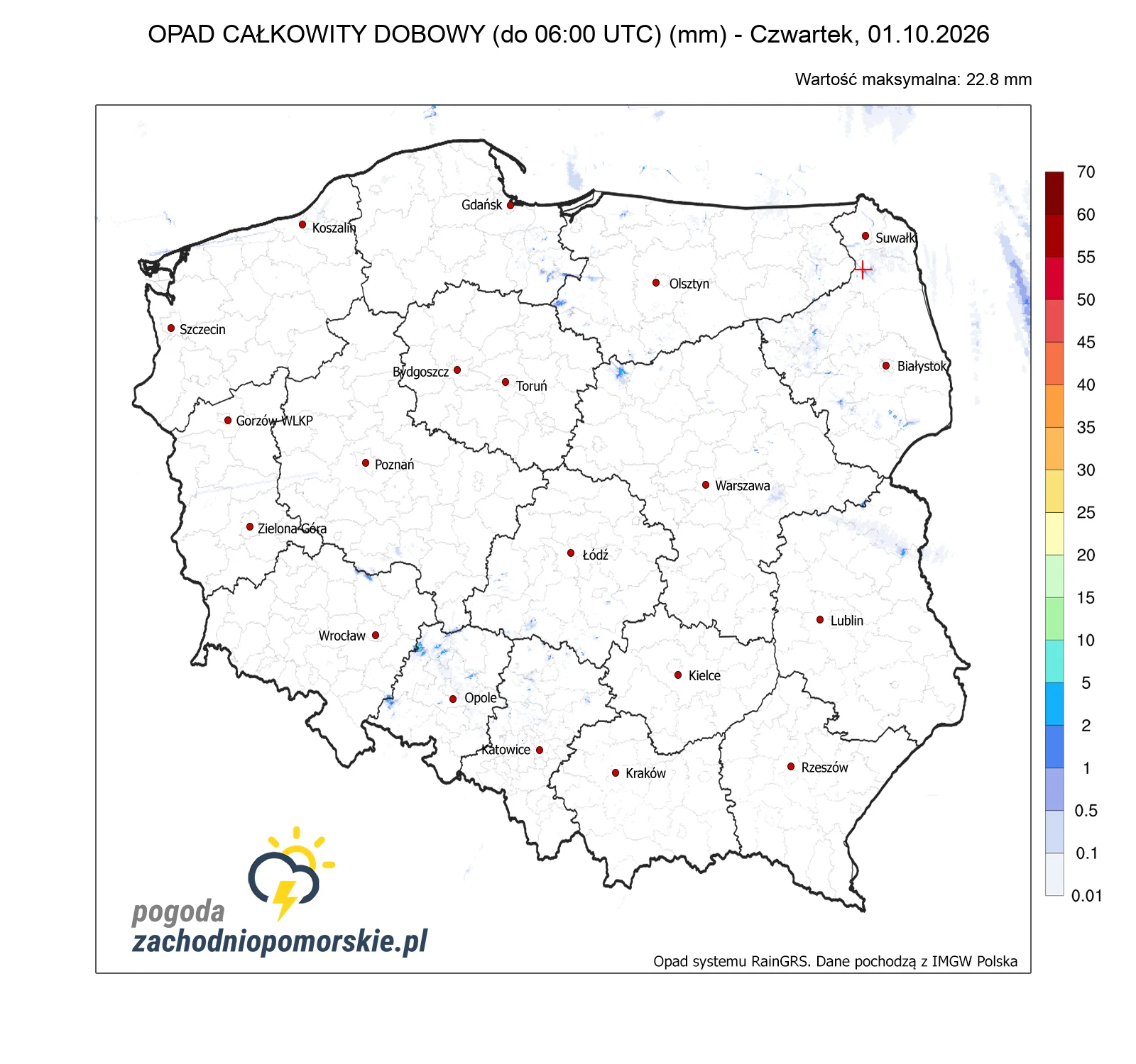 Mapa opadów