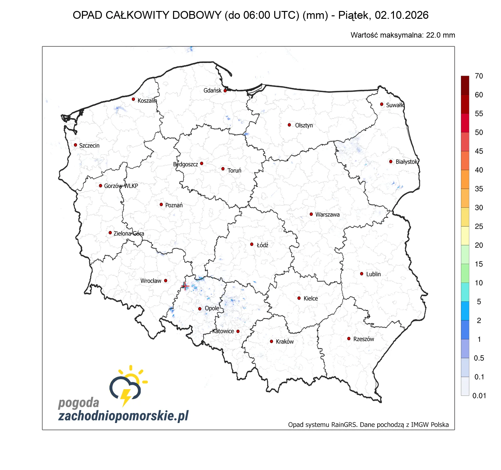 Mapa opadów