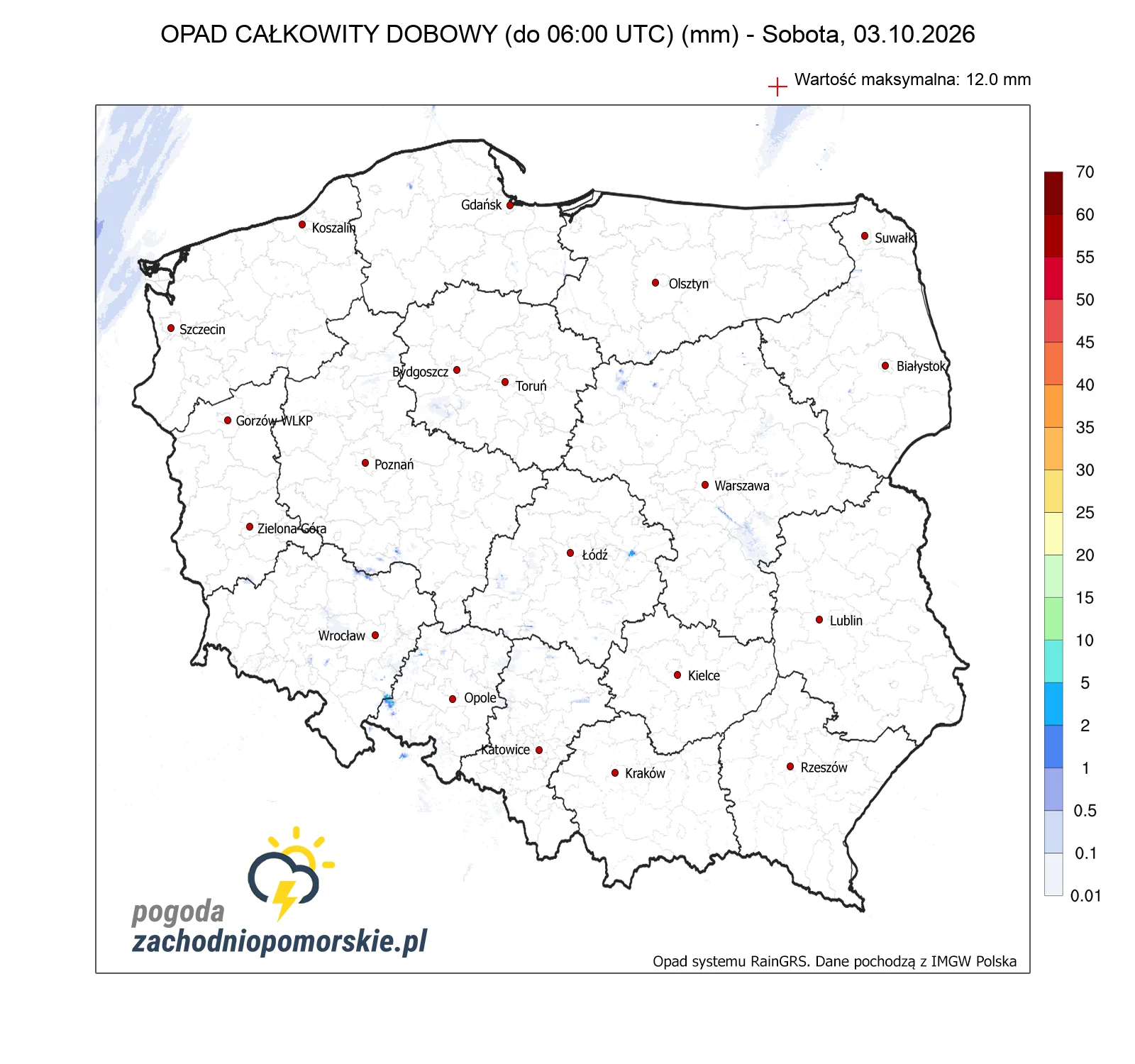 Mapa opadów