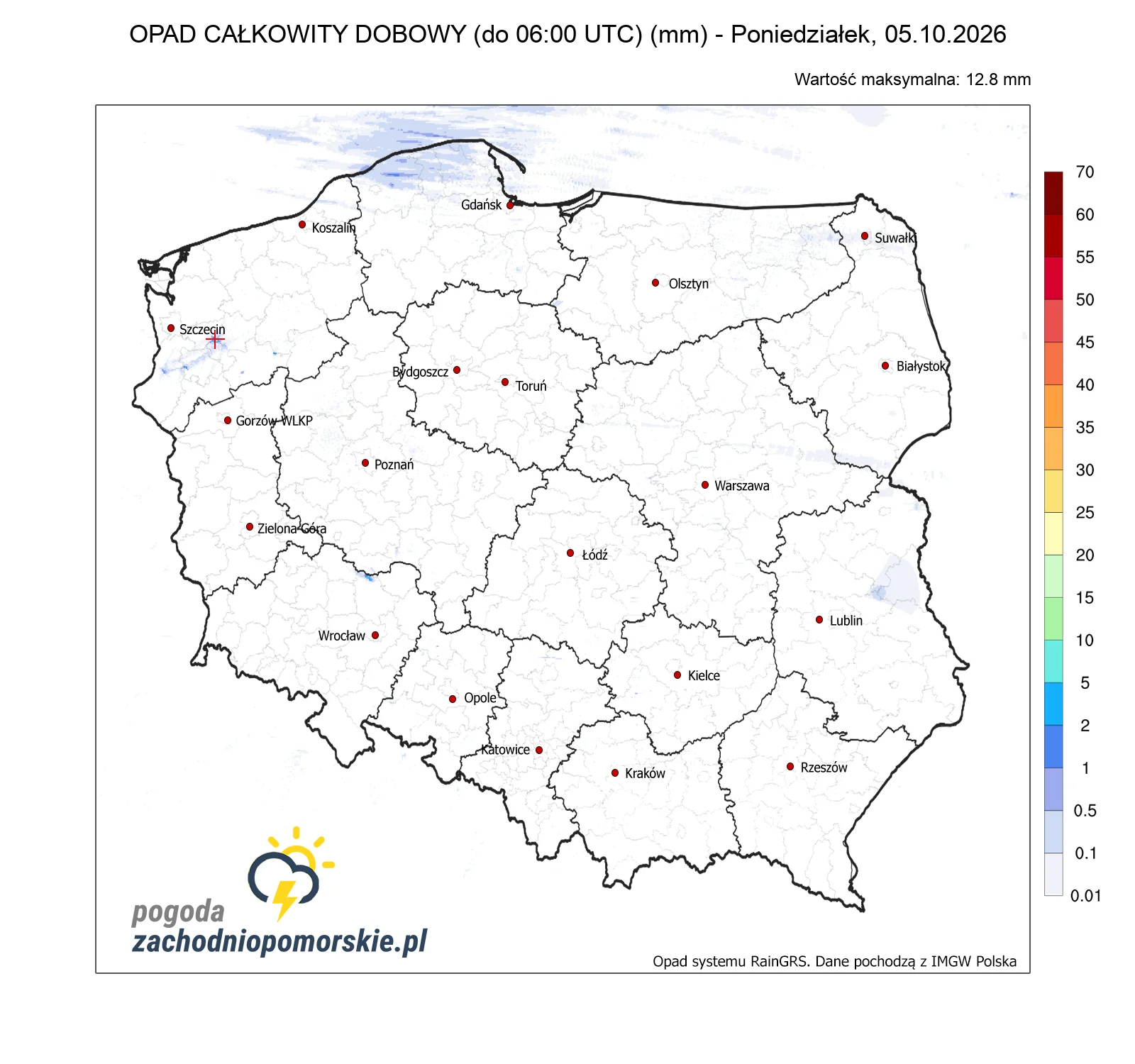 Mapa opadów