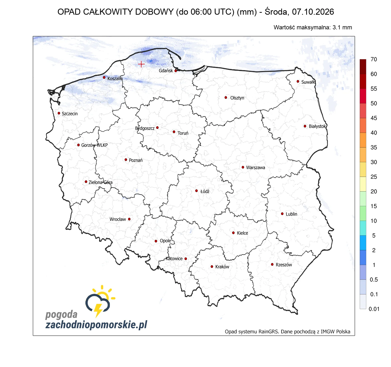 Mapa opadów