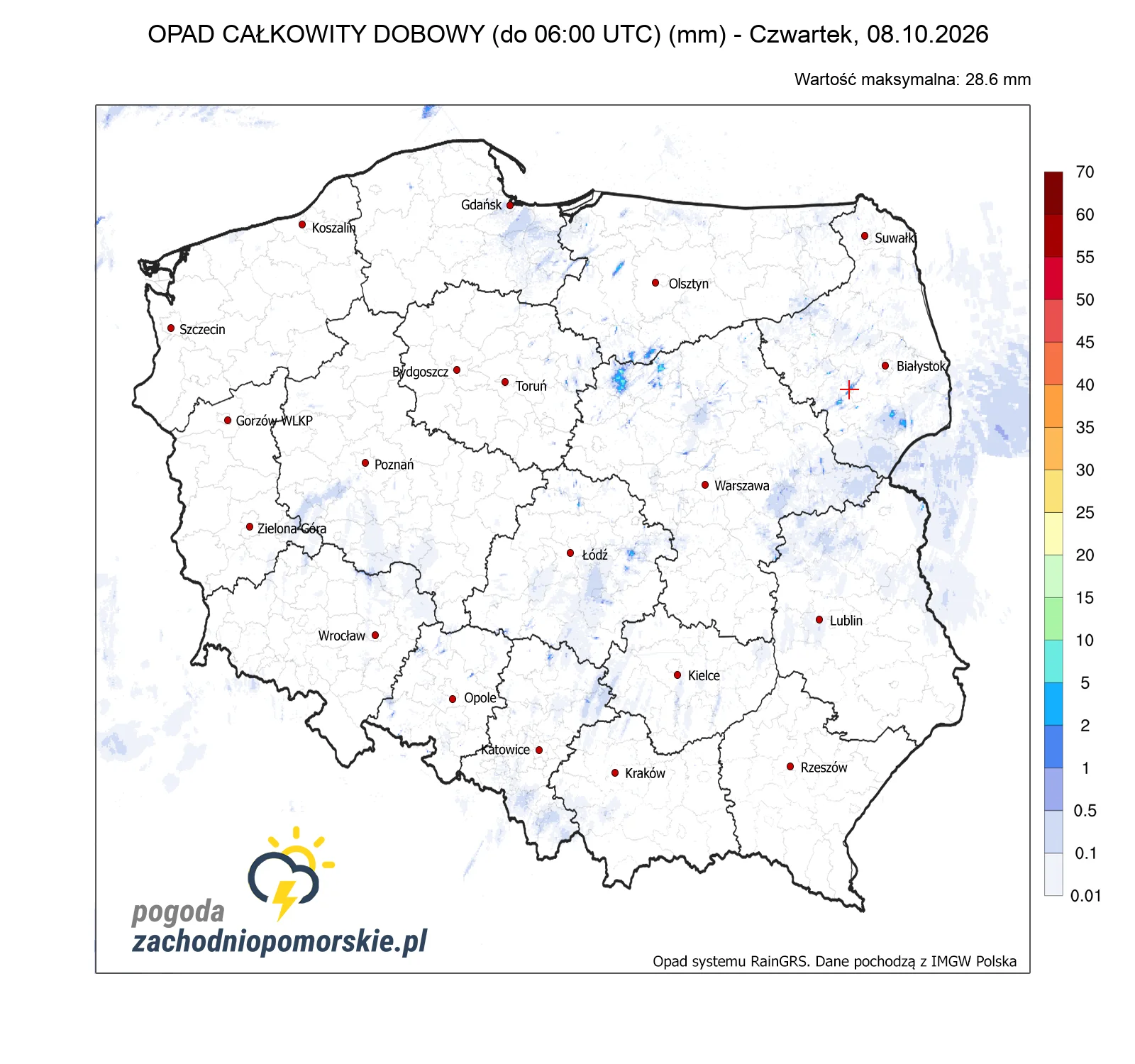 Mapa opadów
