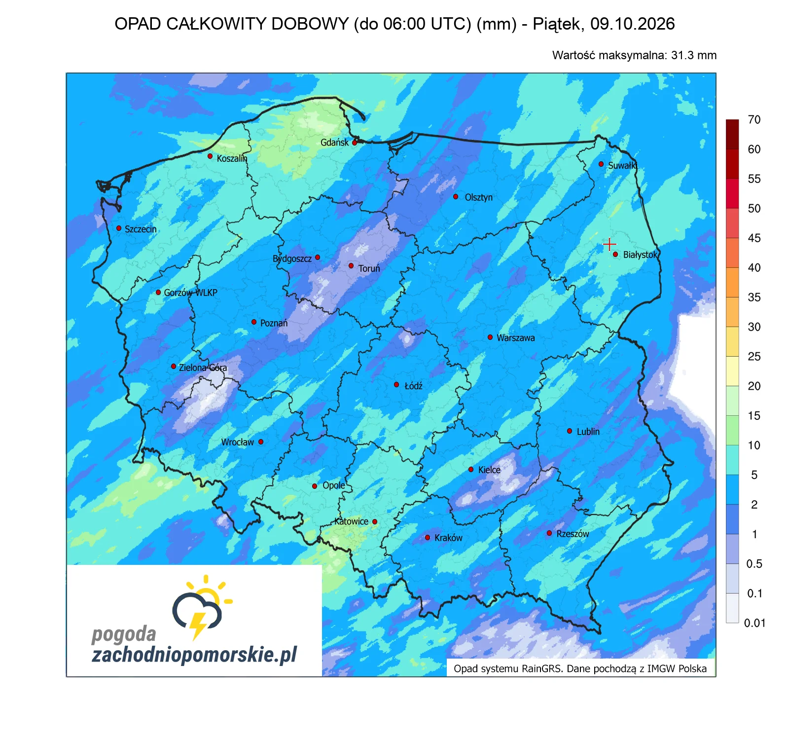 Mapa opadów