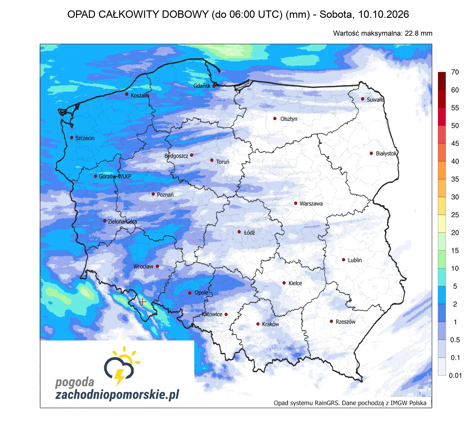 Mapa opadów