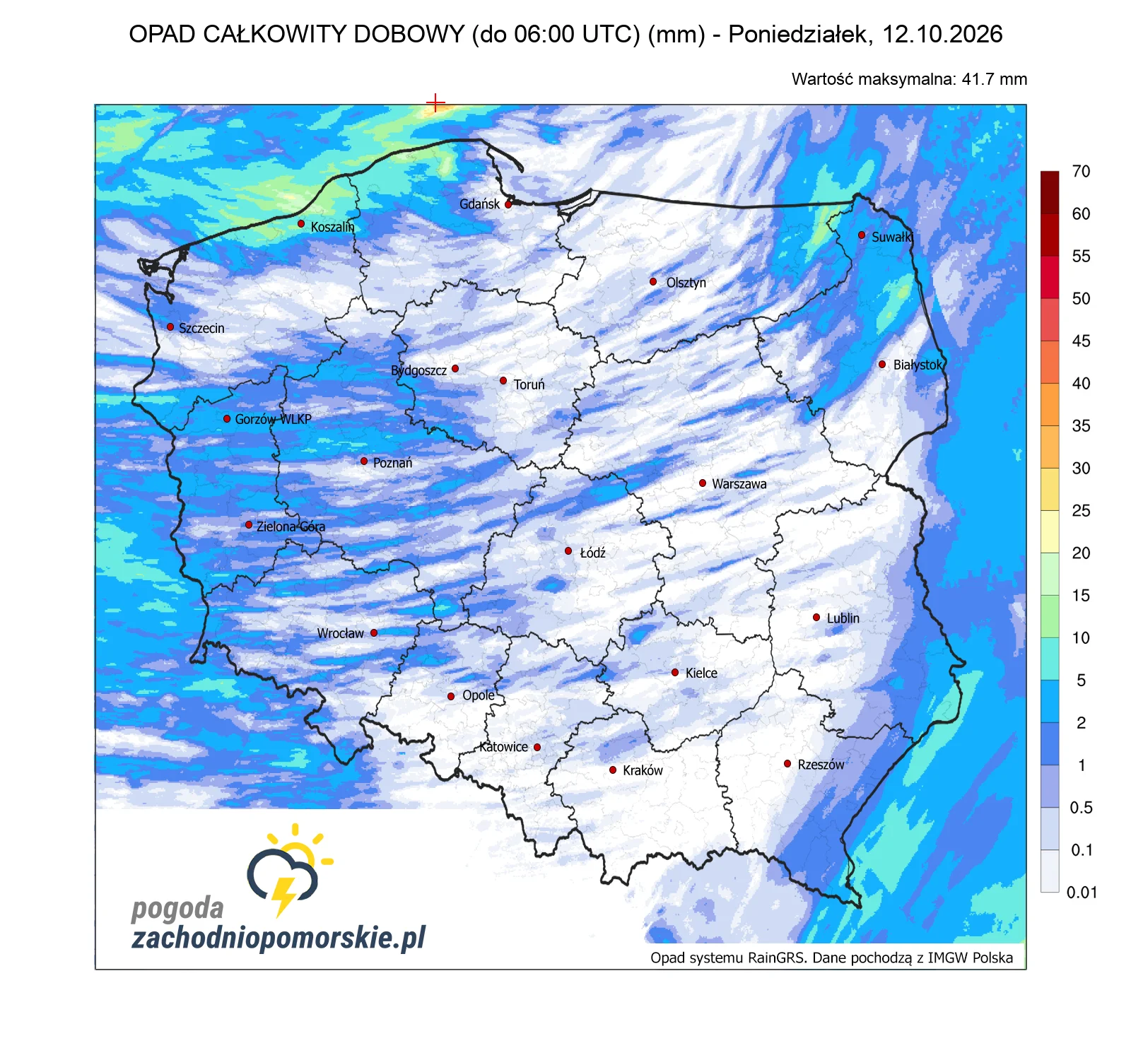 Mapa opadów
