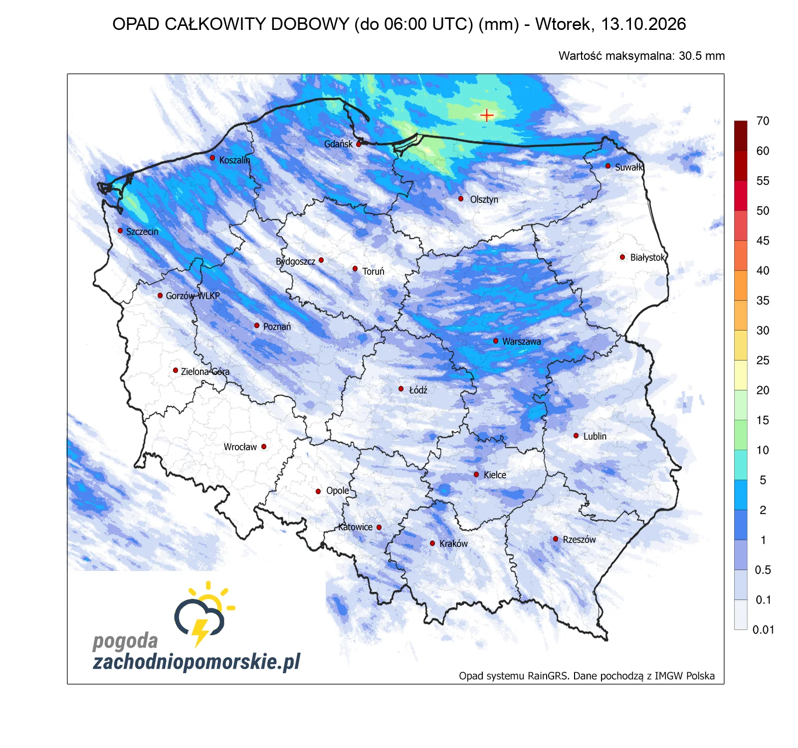 Mapa opadów