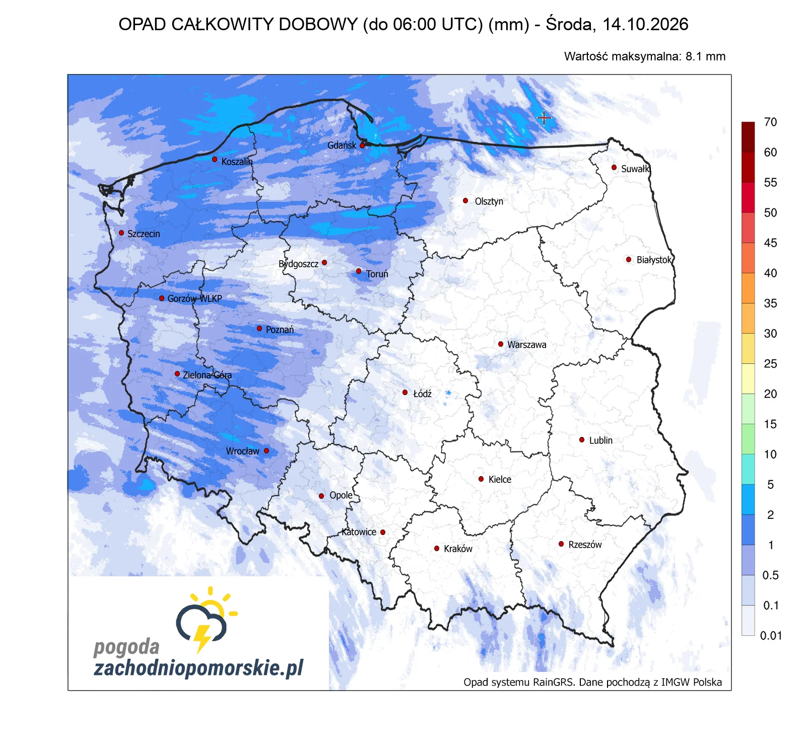 Mapa opadów