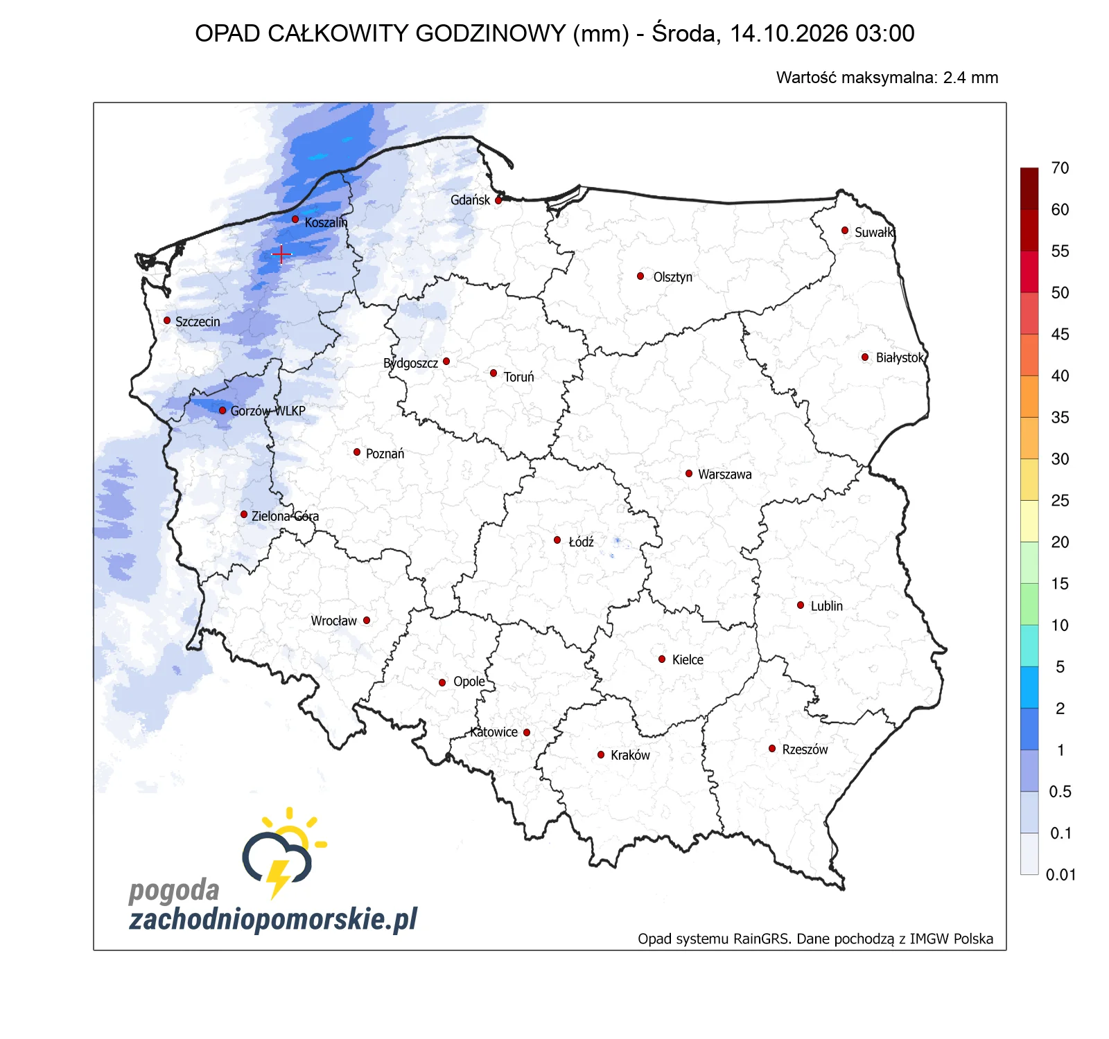 Mapa opadów