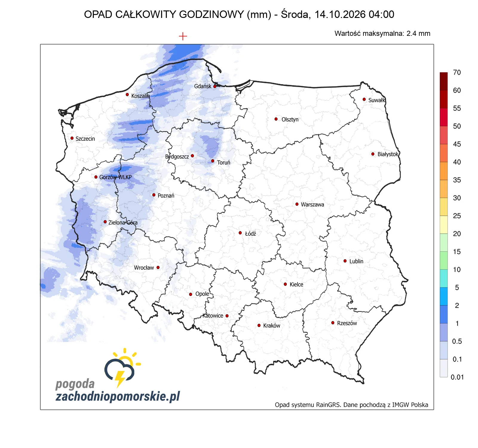 Mapa opadów