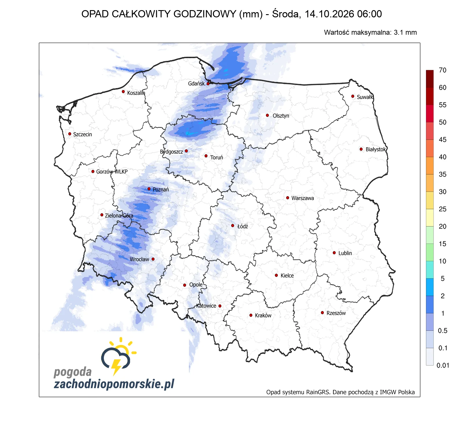 Mapa opadów