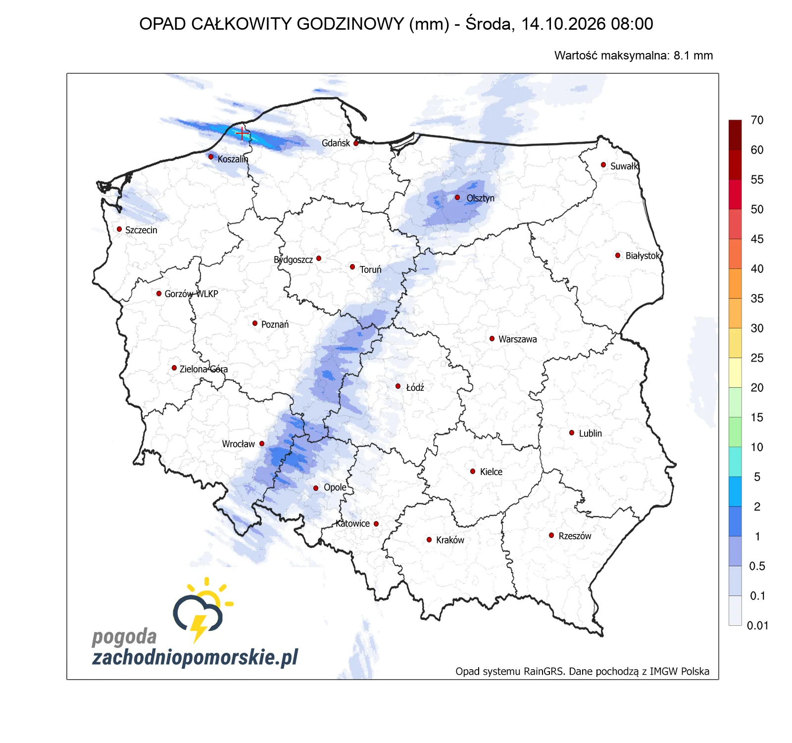Mapa opadów
