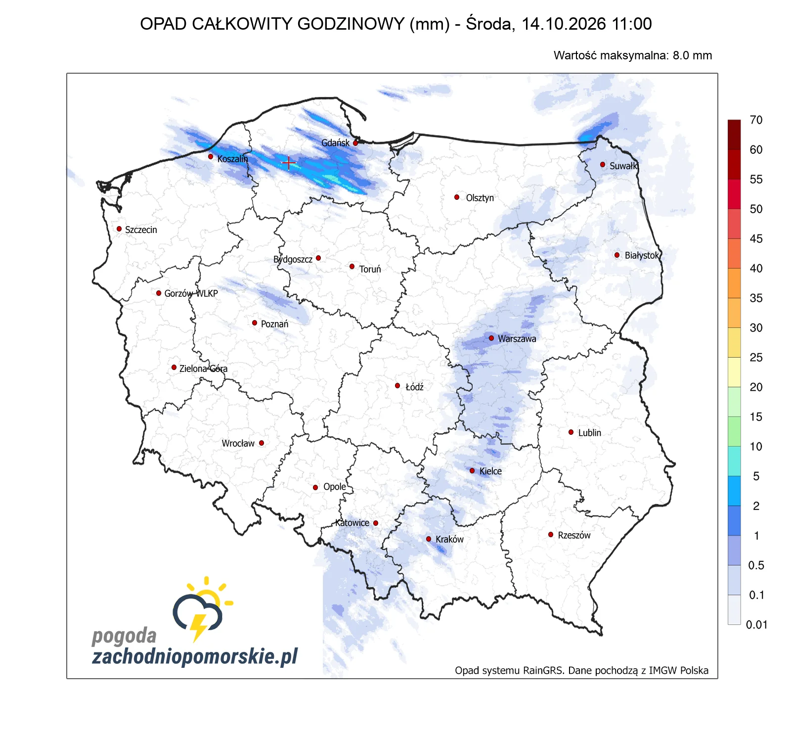 Mapa opadów