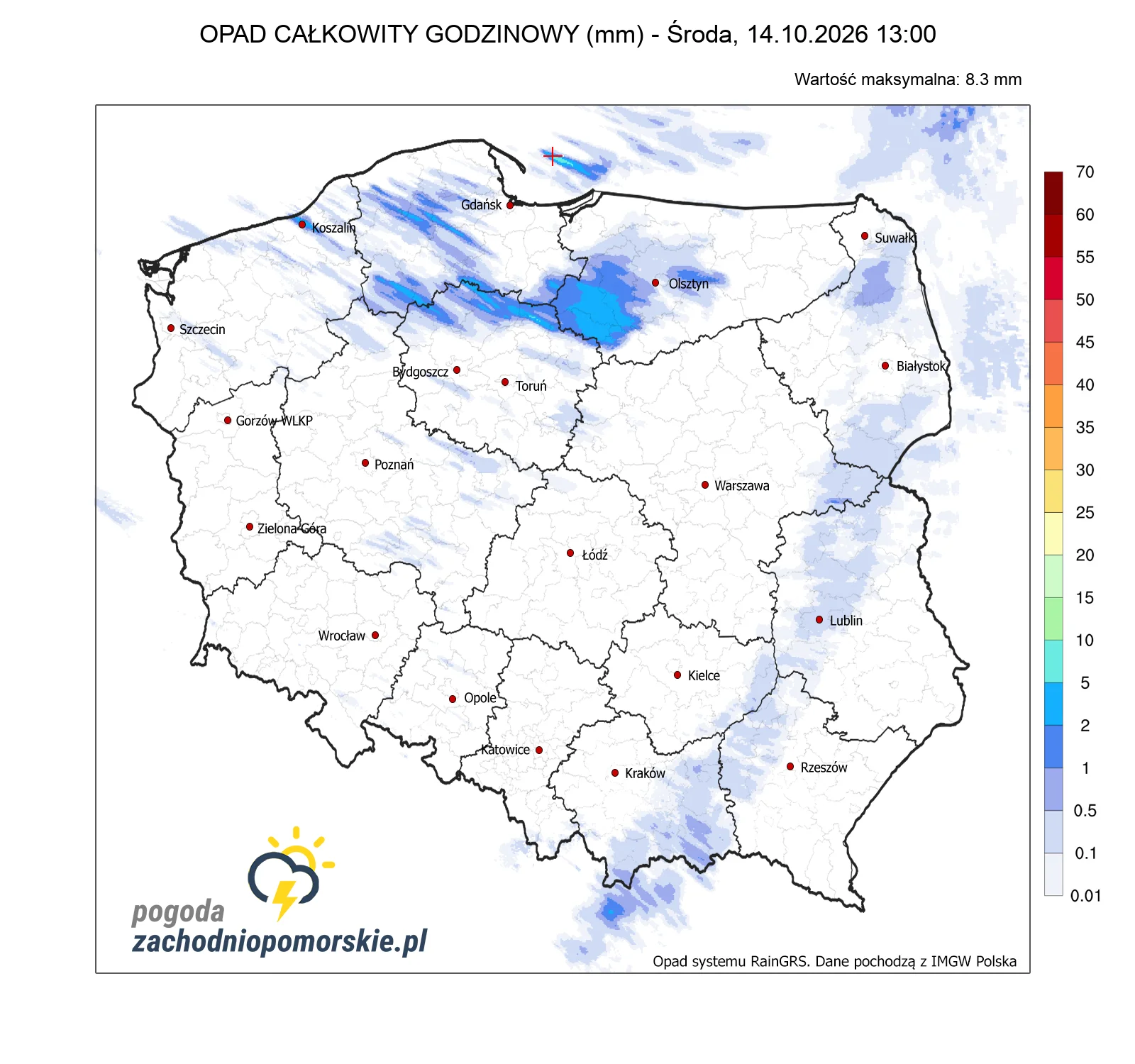 Mapa opadów