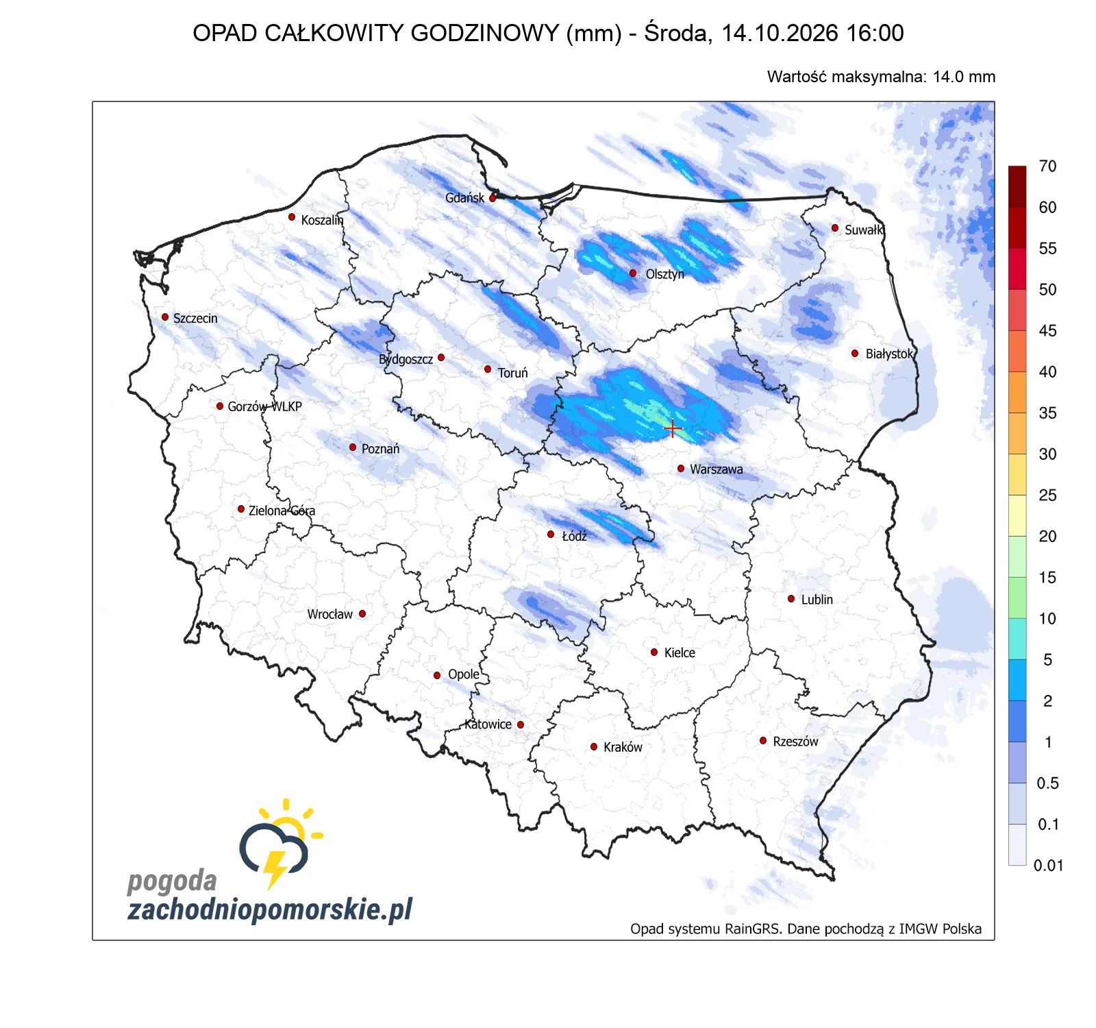 Mapa opadów