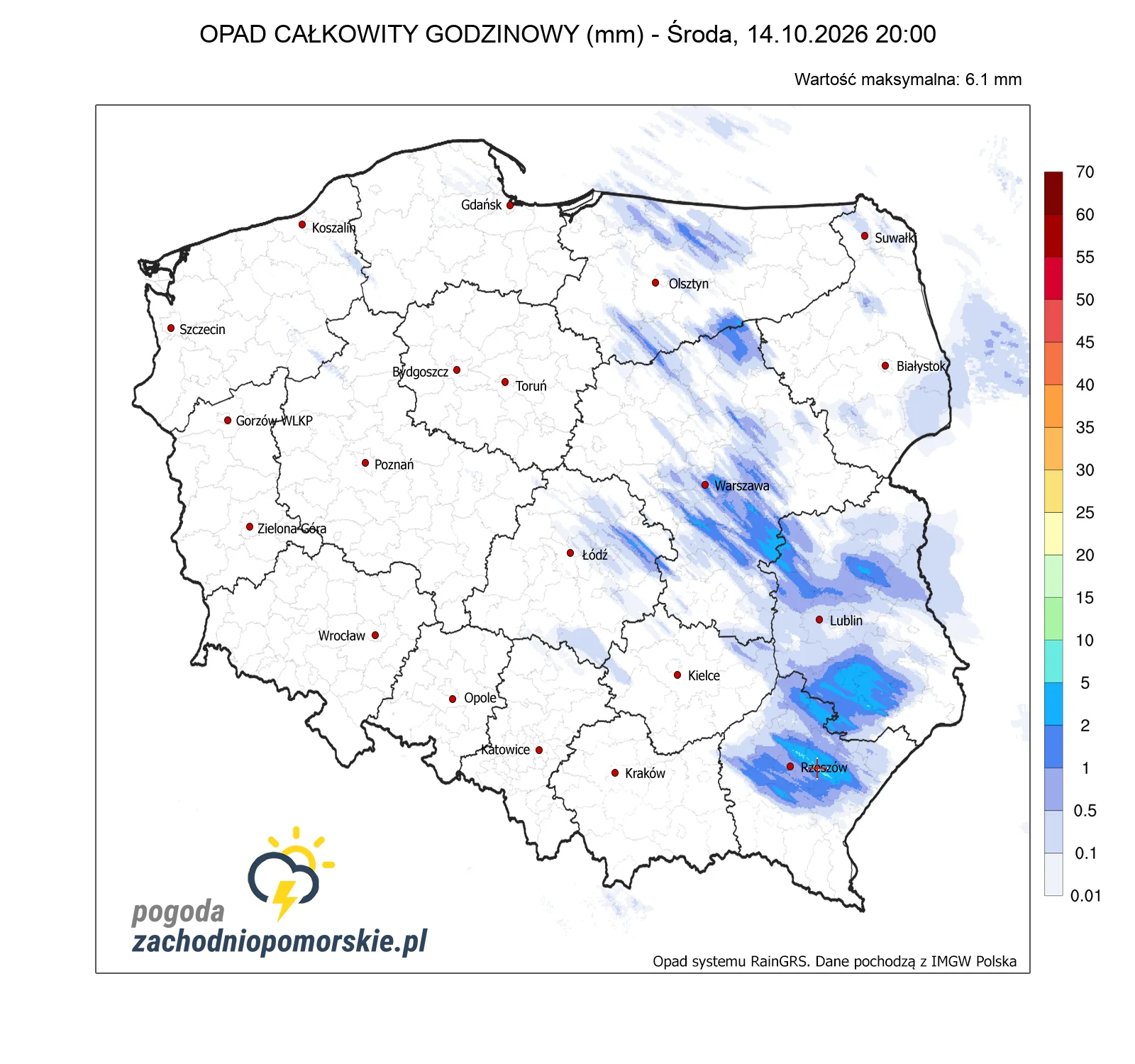 Mapa opadów