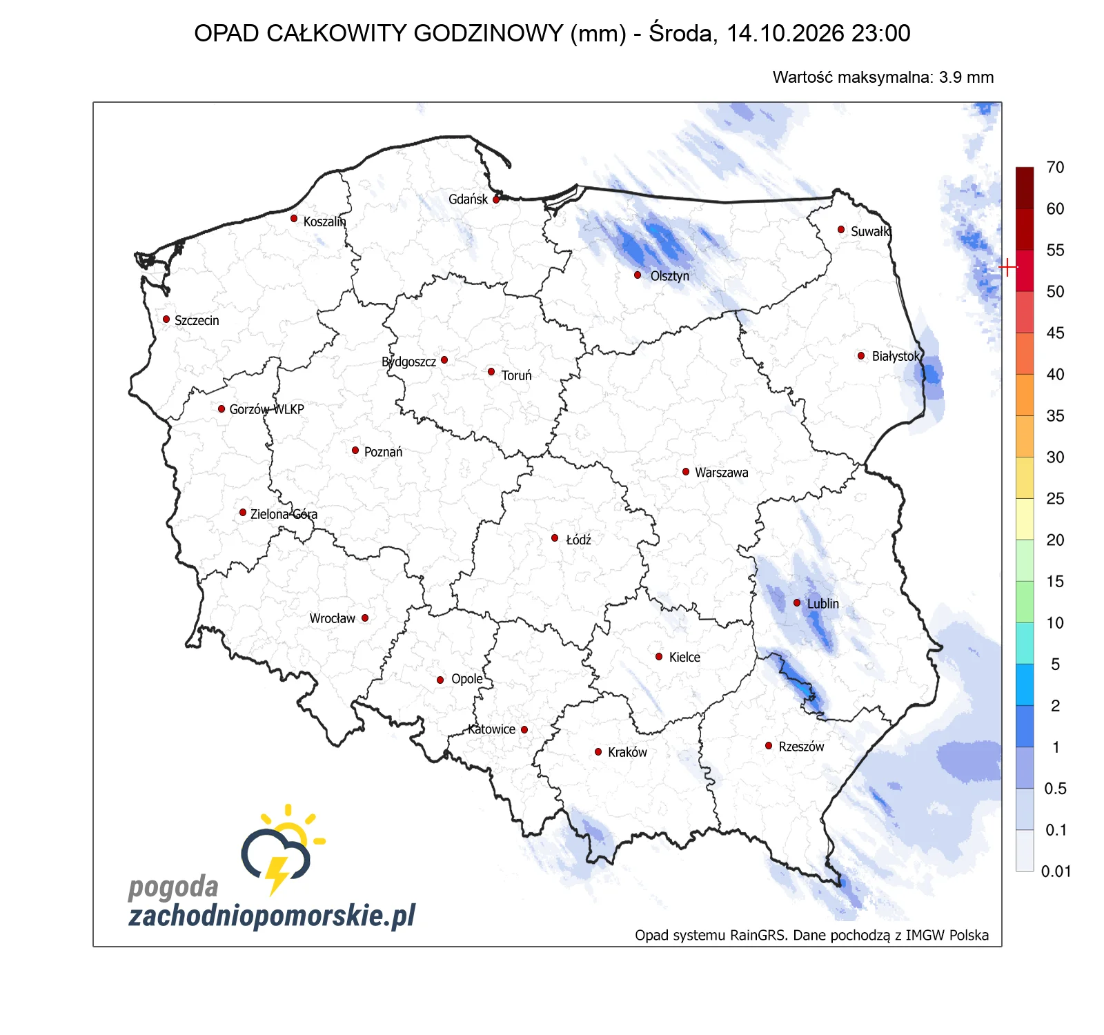 Mapa opadów