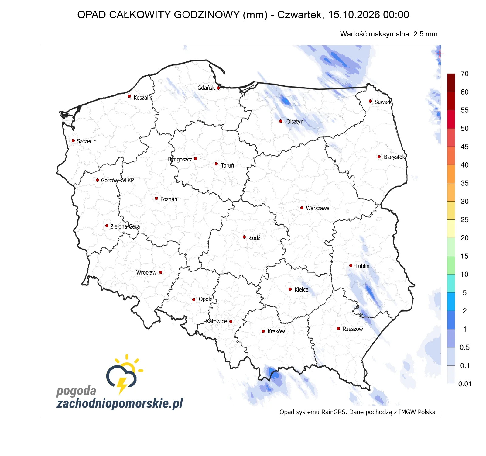 Mapa opadów