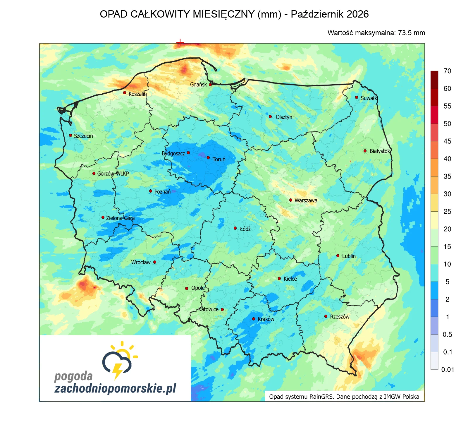 Mapa opadów