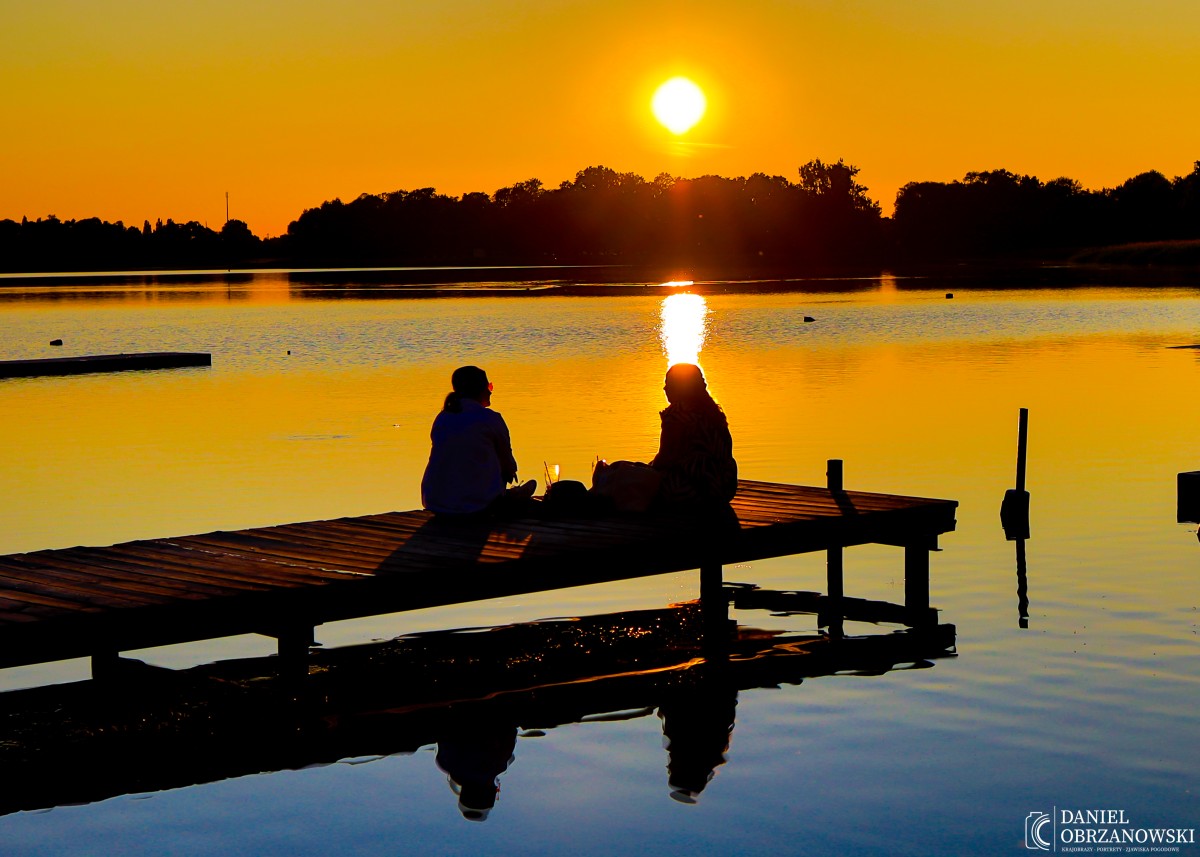 Zachód słońca - plaża miejsca w Choszcznie 20.06.2025r.
